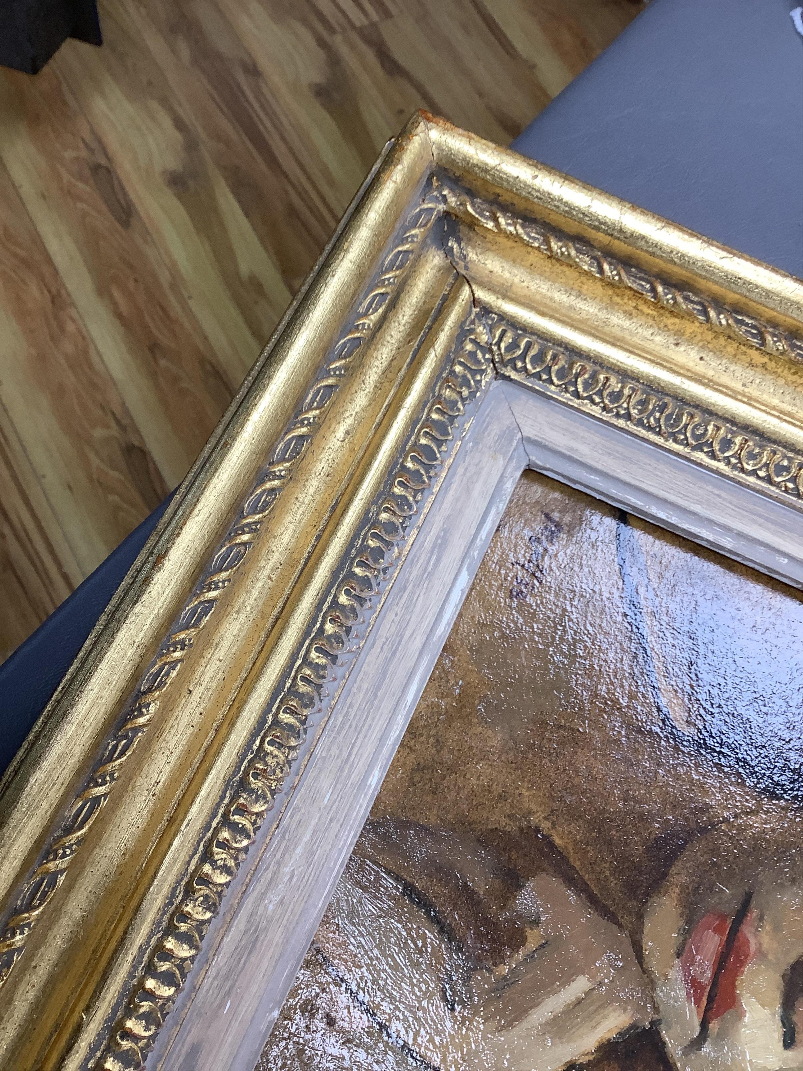 Charles McCall (Scottish, 1907-1989), Head of Maxine, signed and indistinctly dated, details and Christies, St. James, London, September 1995 label verso, oil on board, 27 x 19.5cm, gilt frame